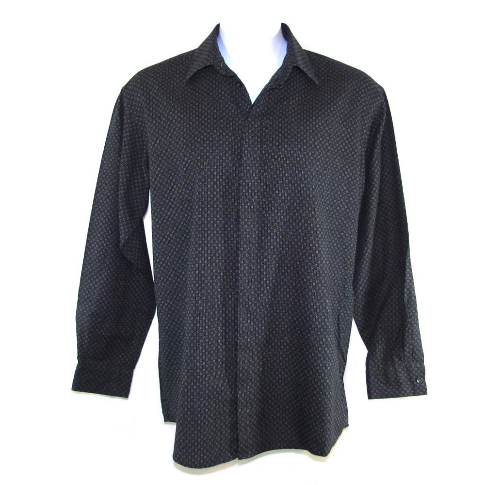 Kenneth Cole Reaction Men's Charcoal Dress Shirt L